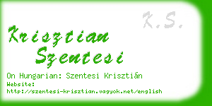 krisztian szentesi business card