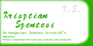 krisztian szentesi business card